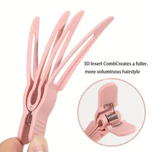 2pcs No Heat Root Lifter Hair Styling Comb, Anti-Slip Hollow Out Design, Unisex Fine Soft Casual Hair Clips, Natural Look