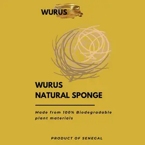WURUS Natural Sponge - 100% Biodegradable Plant Materials - Product of Senegal - Eco-Friendly Cleaning Tool