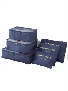 Oxford Cloth Travel Clothes Storage Bag Set, 6-Piece Organizer Kit, Innerwear Pouches, Essential Travel Accessories, Compact & Durable