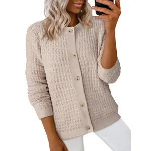 Dokotoo Cardigan Sweaters for Women Lightweight Long Sleeve Open Front 2026 Button Down Jacket Winter