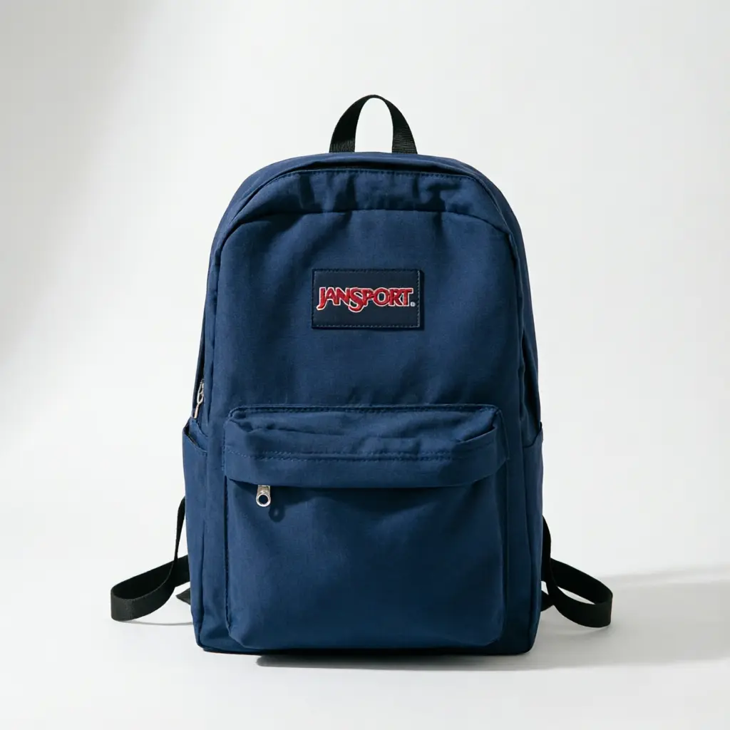 JanSport SuperBreak 1 Fixed Shoulder Strap Backpack - Classic, Lightweight, Durable Water-Repellent Recycled Poly Bag for Students, School & Travel Use, Navy Blue, Fixed Shoulder Strap Backpacks