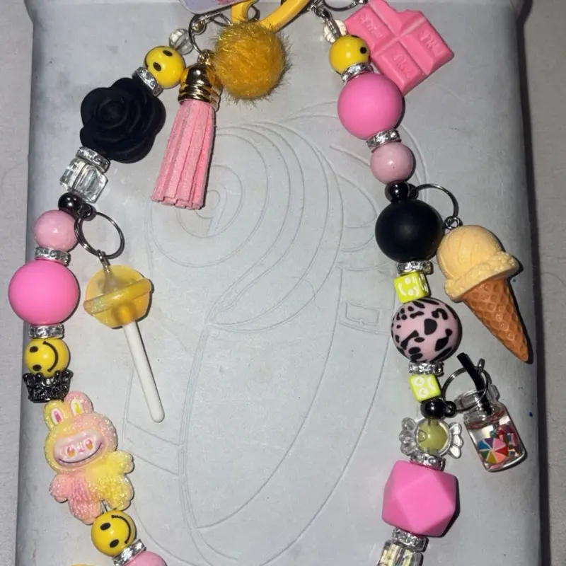 $UGRDropz Magic Spirit Monster Drop - Colorful  spirit monster and snack Smartphone Wristlet Safety Lanyard Keychain Cute, Trendy, and Practical Cell Cellphone Accessories