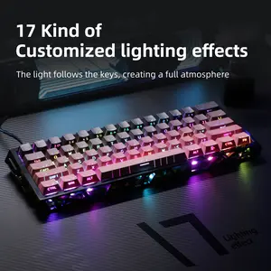 Creamy Keyboard 61-Key Mechanical Gaming Keyboard, Unique Design, Rich RGB Lighting - Ideal Gift for Online Gaming Enthusiasts