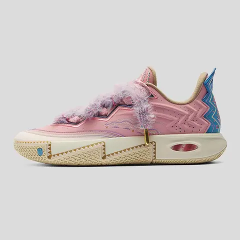 ANTA UNISEX KAI 2 Azurie Basketball Shoes Professional Anti-Slip Pink Blue Sports Shoes Indoor Court Outdoor Court Team Practice Game Day Hoop Shoes Fall Training Kyrie Irving