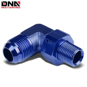 90 Degree Male To Npt Aluminum Finish Fitting Adapter