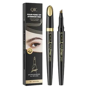 4-Tip Microblading Eyebrow Pen, Waterproof Brow Marker for Natural Hair-Like Strokes, Quick-Dry Smudge-Resistant，Easy to Use Microblade Eyebrow Pencil Eyebrow Brush