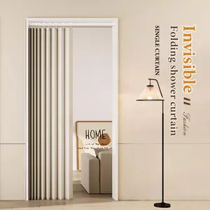 High-End Light Blocking Partition Curtain, No Drilling Easy Installation, Space-Saving Foldable Design, Kitchen Bedroom Living Room