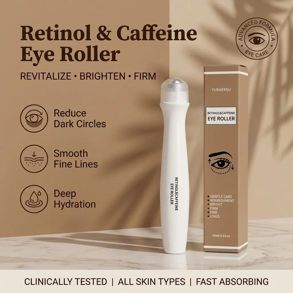 Retinol & Caffeine Eye Cream – Hydrating Under Eye Moisturizer with Hyaluronic Acid, Helps Smooth the Look of Fine Lines & Refresh Tired-Looking Eyes, 0.5 fl oz