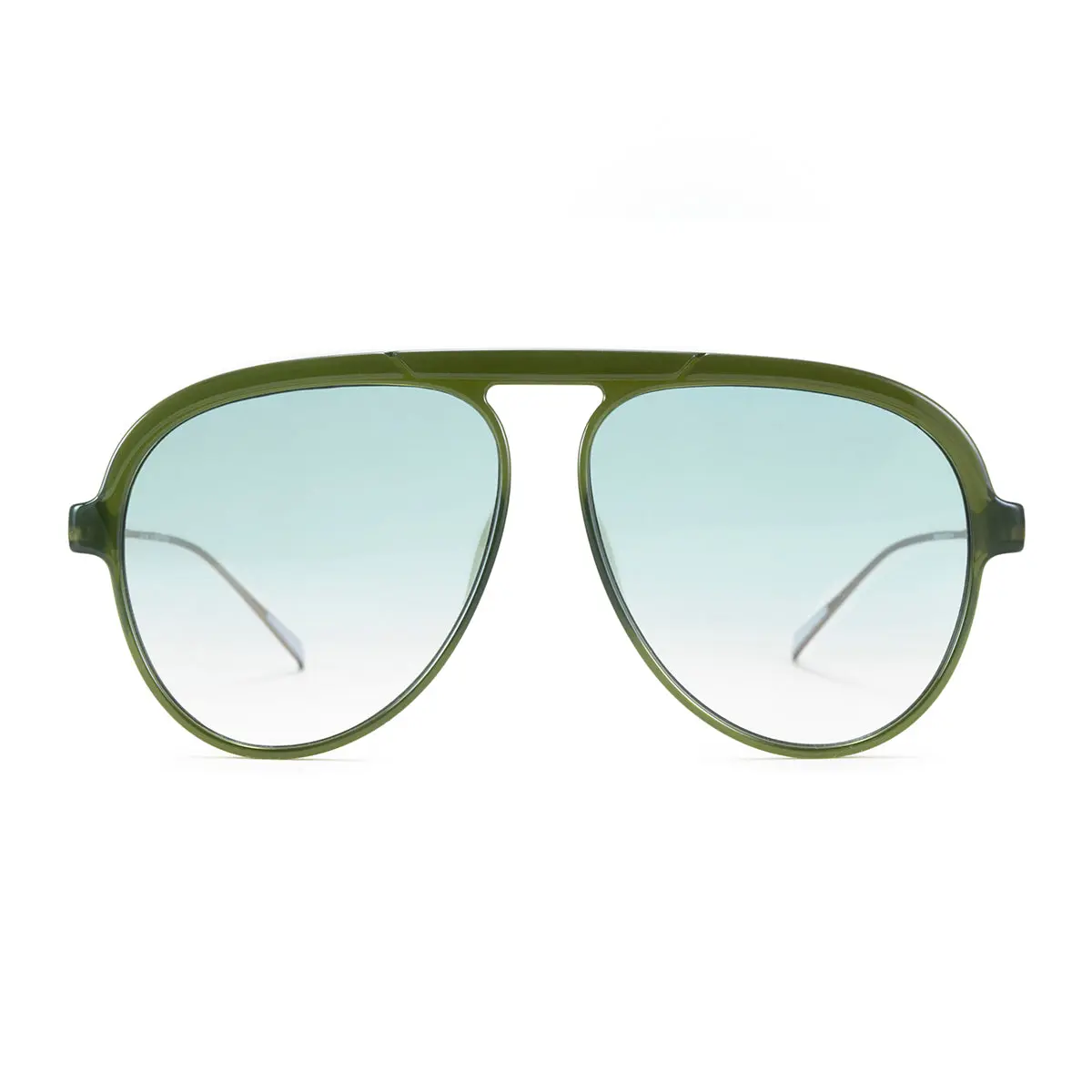 Infinit Paris Aviator Sunglasses, Olive + Green