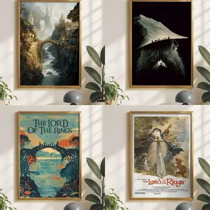 Vintage 90s LOTR Poster Movie For Fan, Home Decor The Fellowship Of The Ring, Bed Room Decoration Return Of The King TML