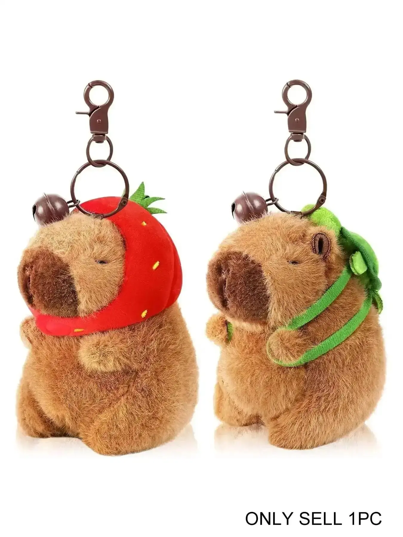 2026 New Model Plush Capybara Keychain Stuffed Animals Pendant ,Fiber Street Style Pendants Bag Charm Soft For Bags Ideal Birthday, Valentine'S Day Gifts Suitable Daily Her Luxury Party Inspired Handmade Free Sparkling