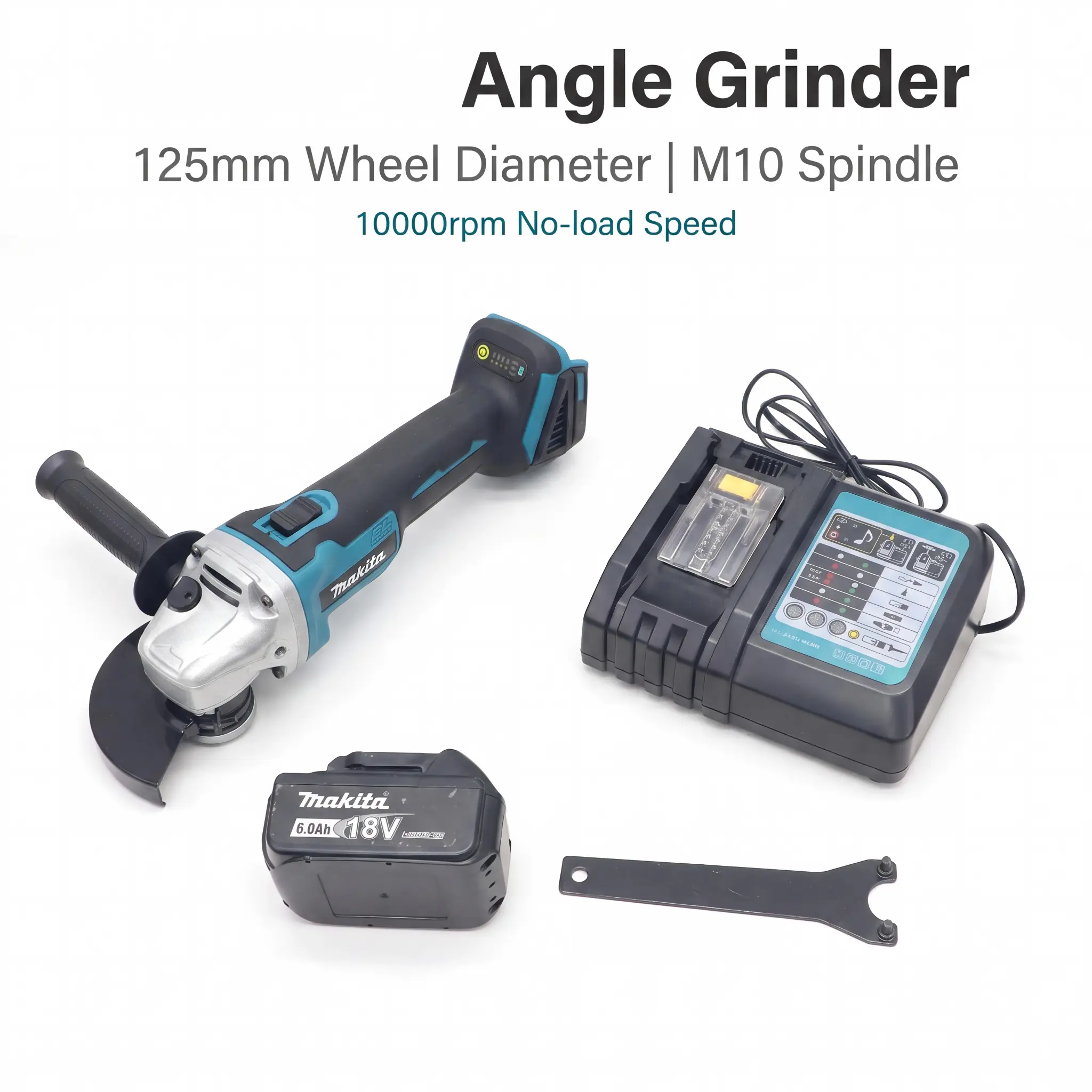 Makita DGA404 high performance angle grinder 125mm grinding wheel sheet M10 spindle metal stone cutting tool
