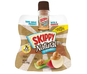 SKIPPY Squeeze Natural Creamy Peanut Butter, 6 Ounce (Pack of 6)