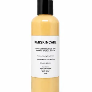 KMISKINCARE White Turmeric & Oat Armpit Detox Wash 4 oz - Remove Odor, Brighten Underarms, Cleansing with Aloe & Witch Hazel