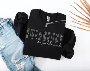Emergency Department Sweatshirt, Cute ER Crewneck, Emergency Room Medical Staff Sweater, Cozy Hospital Workwear Top, Appreciation Gift For Emergency Workers