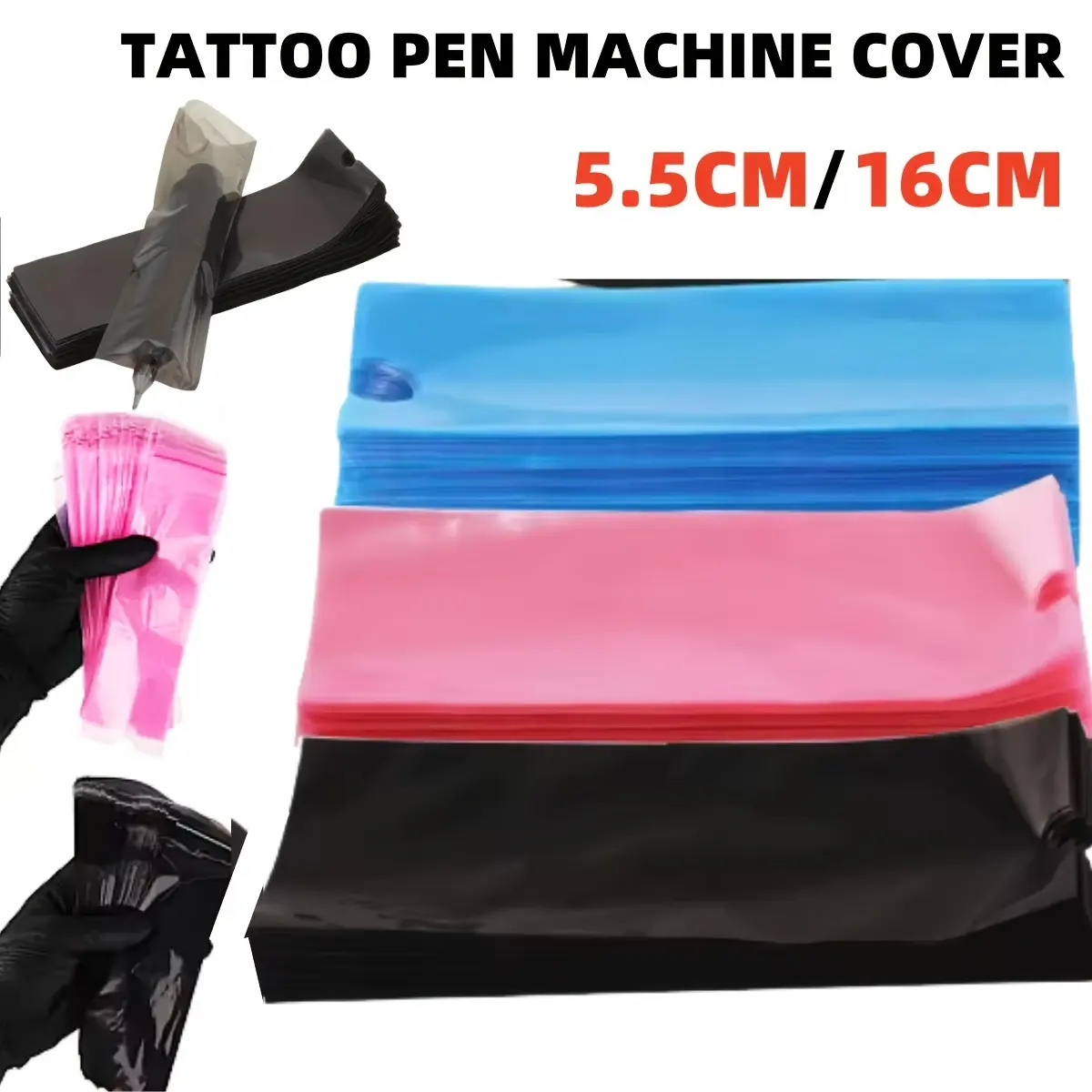 Tattoo pen covers, tattoo machine sleeves, filter pen bags, clip cable protectors, tattoo supplies