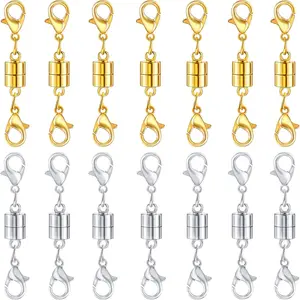 14 Pack Double  Necklace Clasps and Closures with Lobster Clasp, 18K  and  Plated  Clasps Converters, Suitable for Bracelet Necklaces Anklet Chains, &