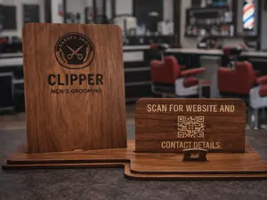 Wood Business Card Holder Display