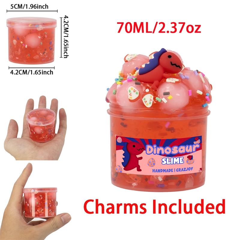 Portable 2.37oz Jelly Cube Crunchy Crystal Slime kit Clear Sticky Slime Soft DIY Non-Sticky Stretchy Sludge Party Favors Birthday Gifts, Moldable Handmade Taba Squishy