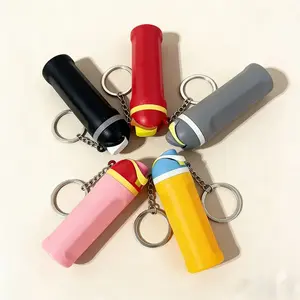 3D Printed Lip Balm Holder Keychain for Kids, Back to School Must Haves Mini Cup Chapstick Carrier, Cute Student Backpack Accessory Organizer