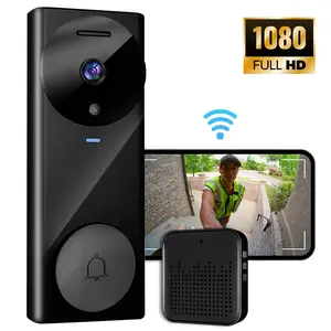 Wireless Video Doorbell Security Camera,2.4G WiFi 1080P Smart Camara,Night Vision,Cloud Storage,AI Human Detection With Live View,Instant Alert,Rechargeable Battery Powered, 2-Way Audio,Outdoor Surveillance