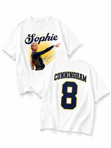 Unisex Sophie Cunningham #8 Double Sided Basketball T-Shirt, Game Day Oversized Graphic Tee,  Streetwear Sports Fan Shirt, Gift for Fans