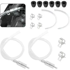 2 Set Brake Bleeder Kit. The kit includes 4 PCS Brake Bleeder Hose and 2 PCS One Way Check Valve. Universal Brake Bleeder Kit, car accessories For Car,Motorbike,Bike