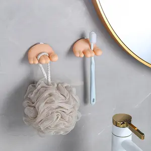 Fun Toothbrush Holder Set, Bathroom Decor Storage Rack, Small Clips for Organizing, 1 Piece/2 Pieces Suction Cup Brush Stand, Bathroom Accessory