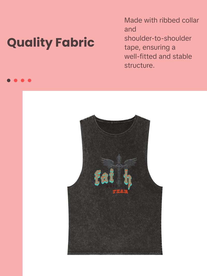 Unisex Tank Top, Faith Over Fear Gothic Design, Inspirational Workout Muscle Shirt, Edgy Religious Clothing, Resilience Tee, Courage Top, Unisex Tank Top, Faith Over Fear Gothic Design, Inspirational Workout Muscle Shirt, Edgy Religious Clothing, Resilience Tee, Courage Top,