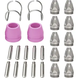 Plasma Cutter Torch Consumables, 0.045inch SG-55 AG-60 WSD-60 Plasma Cutter Accessories Suitable for ARCCAPTAIN CUT55 PRO, CUT55 PROLUX, CUT 55PILOTARC, CUT 55PIL0T, CUT 60HF, CUT 60HF PRO, 24 Pieces