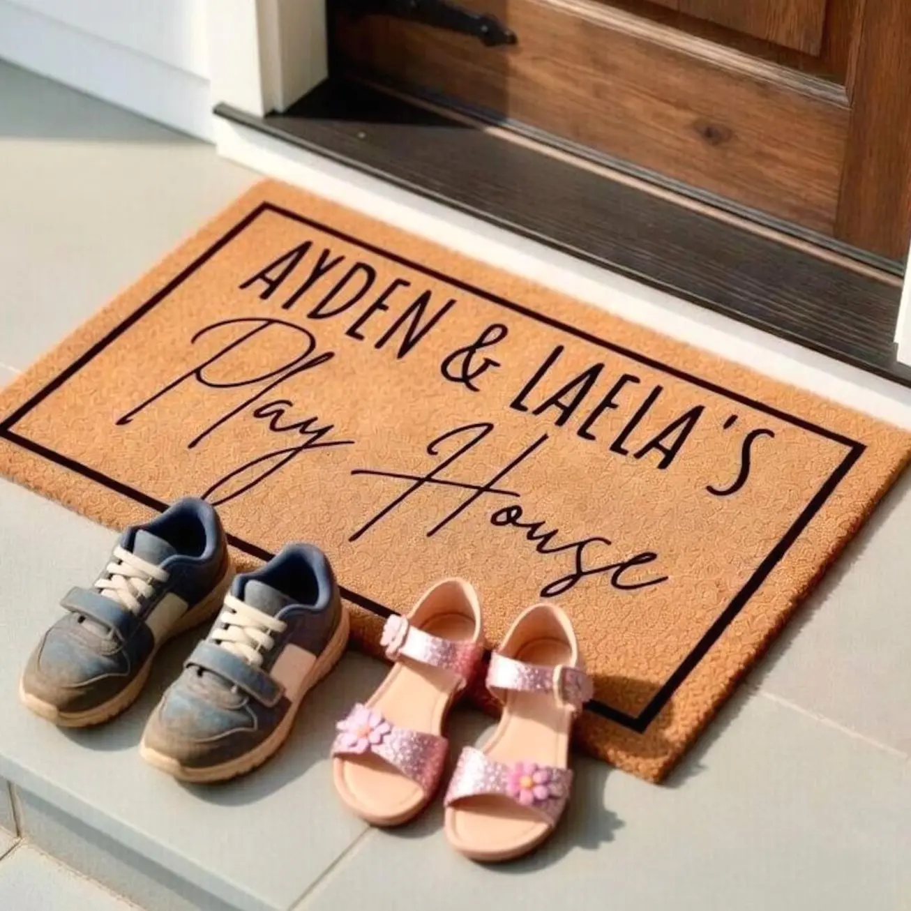 Kids Custom Playhouse Doormat, Kids Doormat, Play House Doormat, Personalized Play House Doormat, Playhouse doormat for kids, Custom Doormat