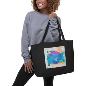 Abstract Yoga Art Cobra Large organic tote bag