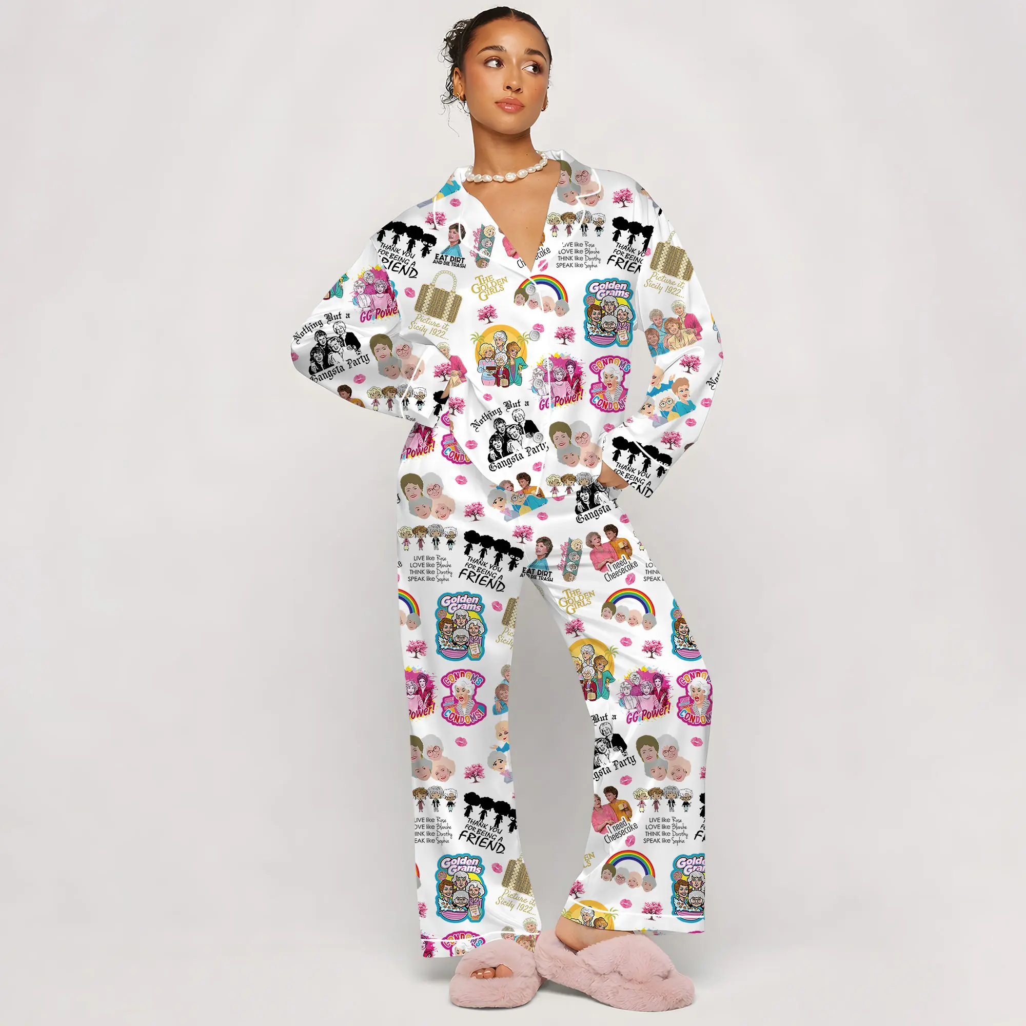 Golden Girls Women Pajamas, Stay Golden Pajamas Pants, Golden Girls Holiday Pajamas, Stay Golden Girls Women Pajamas