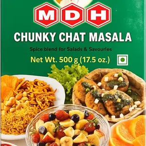 Mdh Chunky Chat Masala, 500G Cooking Seasoning for Indian Street Food Dishes