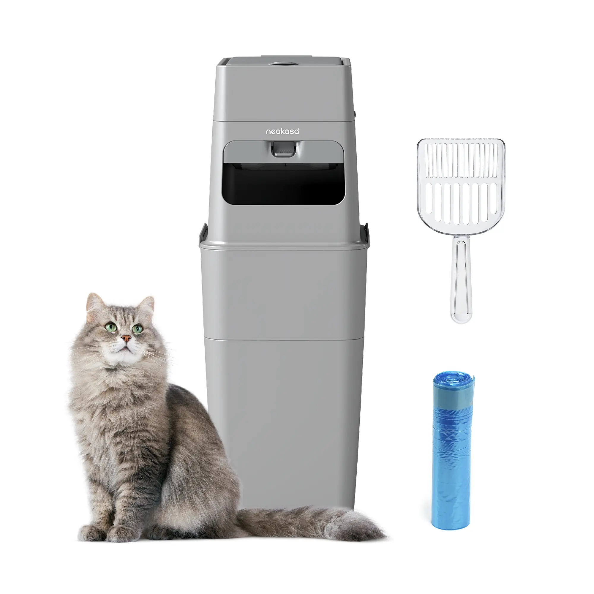 Neakasa PooGuard Plus Upgraded Odor Control Cat Litter Disposal Bin, 11.2L Large Capacity Litter Trash Can for Cats, Waste Disposal