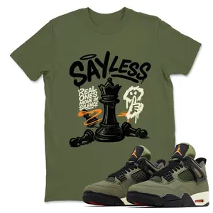 Jordan 4 Undefeated Tshirt Match Say less, Undefeated 4 Sneaker Match Shirt, Youth Tee Shirt,  Jordan 4 OG Olive T shirt