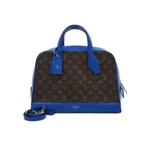 Pre-owned Louis Vuitton Leather Top Handle Bag Dora Handle bag Blue JM MM434
