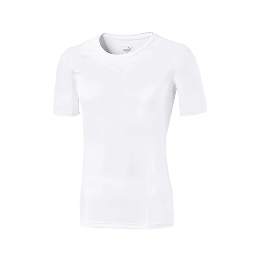 PUMA Mens Liga Baselayer Crew Neck Short Sleeve Casual Tops Casual - White