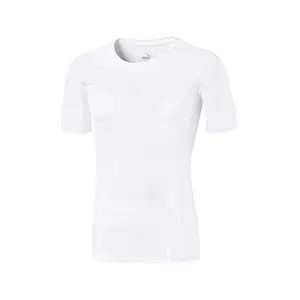 PUMA Mens Liga Baselayer Crew Neck Short Sleeve Casual Tops Casual - White