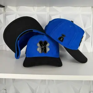 Trébol plate SnapBack hat-blue suede