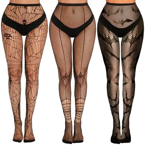 Black Spider Design 3 Pairs 3 Styles