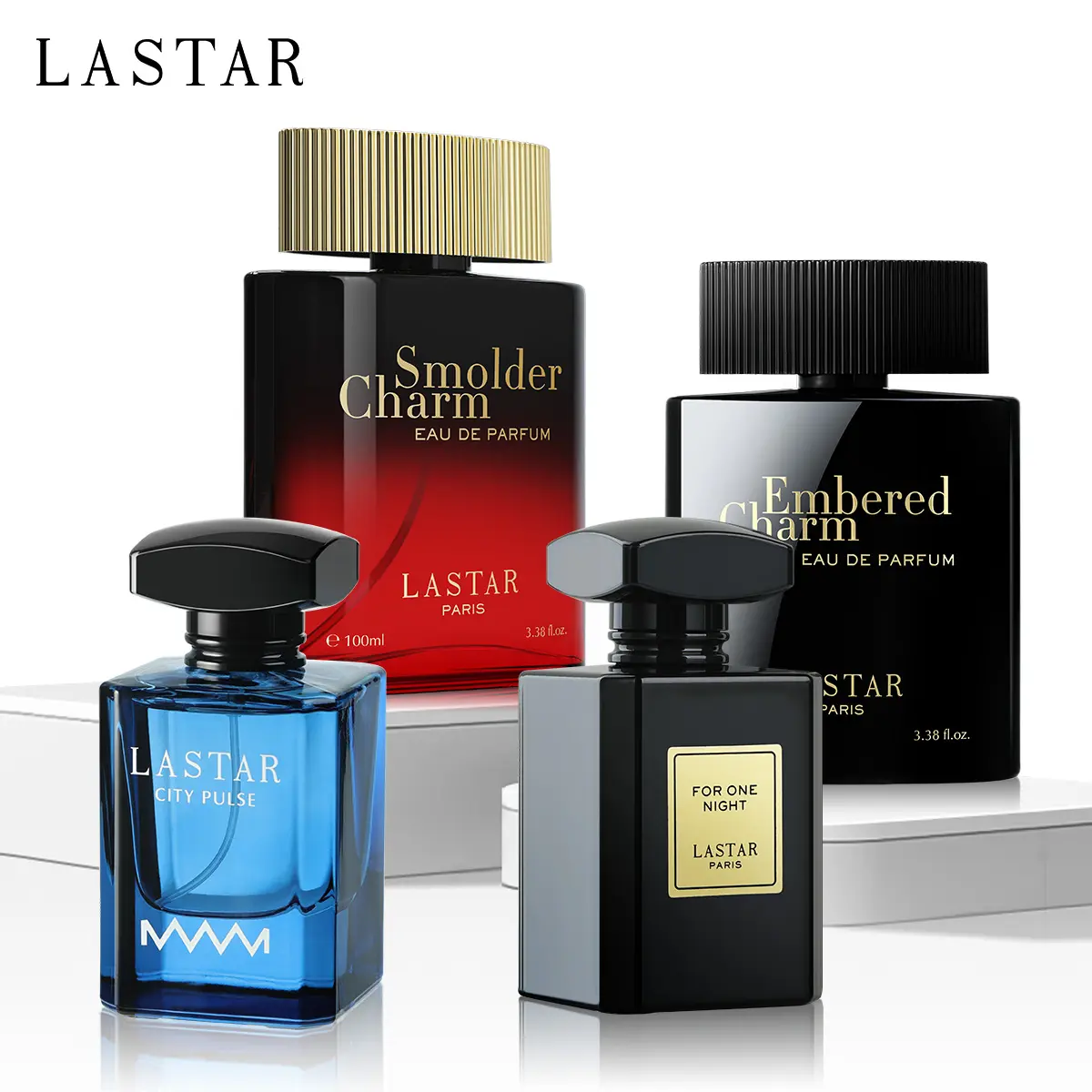 LASTAR men’s perfume set featuring chypre, gourmand/vanilla, oriental, and woody notes; suitable for everyday wear, evenings, parties, and gifting during holidays—Valentine’s Day gift.