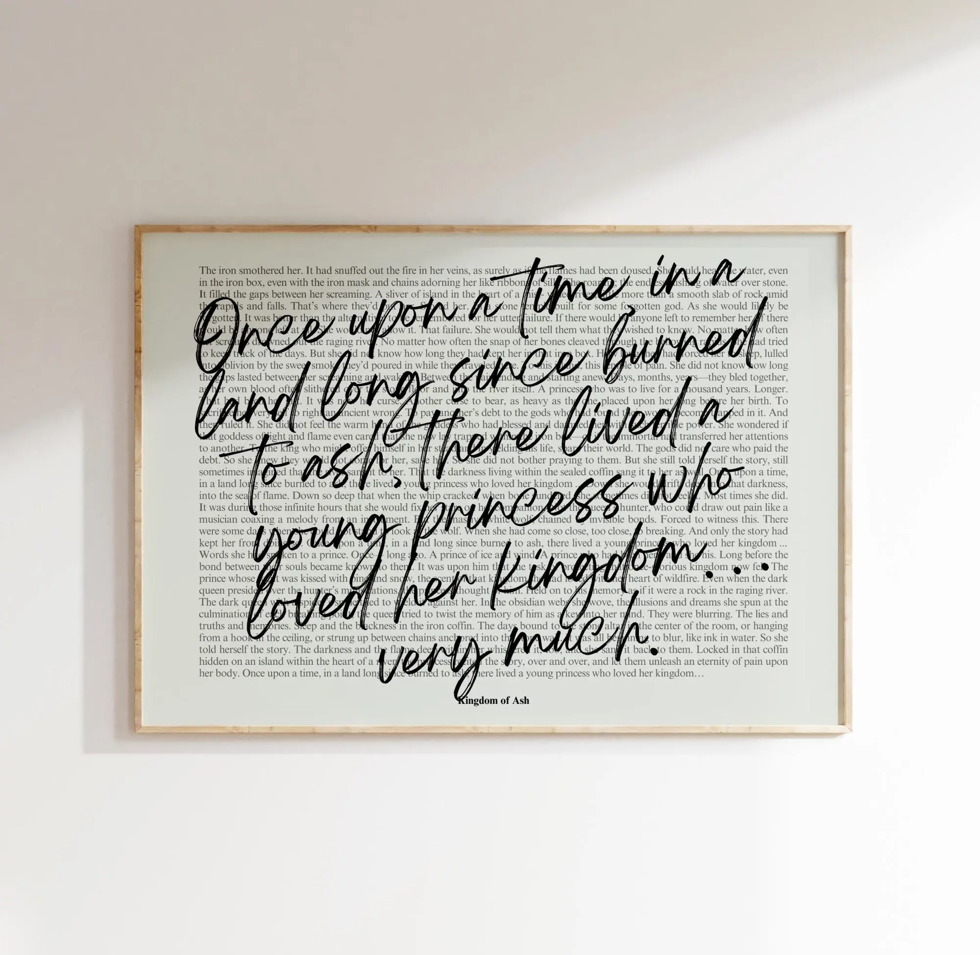 Throne Of Glass Wall Art Print, Kingdom Of Ash, Sarah J Maas, Once Upon A Time, Book Lover Gifts