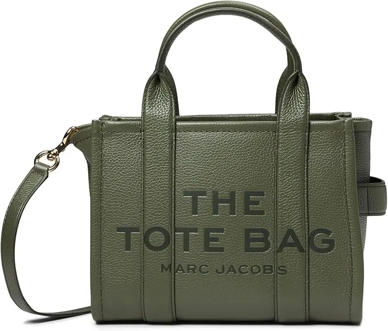 Marc Jacobs The Leather Small Tote Bag - Bronze Green H009L01SP21-365 Marc Jacobs The Leather Small Tote Bag - Bronze Green H009L01SP21-365