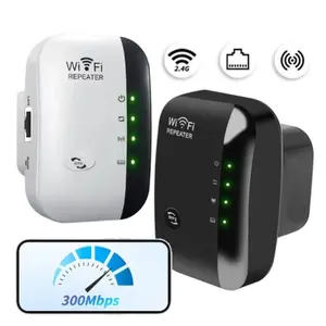 Wireless WiFi Repeater 300Mbps, Wireless Signal Repeater, WiFi Extender  Booster Router, for Home Up to 5000 sq.ft and 50 Devices, Long Range Amplifier with Ethernet Port, Alexa Compatible