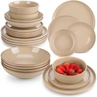 24-piece set-Brown (serves 6 people)