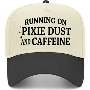 Running on Pixie Dust and Caffeine Trucker Hat - Unisex Viral Trendy Theme Park Hat for Men & Women