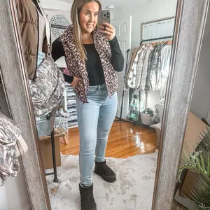The Ellie Leopard Print Puffer Vest
