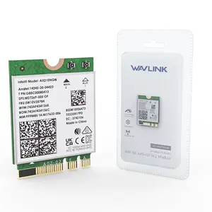 WAVLINK WiFi 6E Wireless Card with Bluetooth 5.3, 2025 Tri-Band AXE5400 NGW Network Card, Intel AX210, Ultra-Low Latency, Support Windows 10/11 (64bit), Linux, M.2/NGFF
