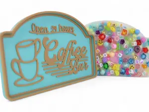 Coffee Bar Sign Picky Pad and Tray- Satisfy Your Urge to Pick, Pop and Peel Stress-Free!